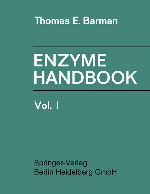 Enzyme Handbook - Thomas E. Barman