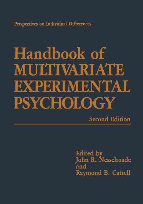 Handbook of Multivariate Experimental Psychology - 