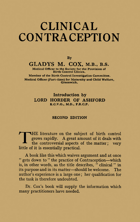 Clinical Contraception -  Gladys M. Cox