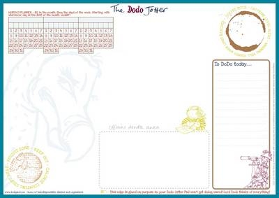 The Dodo Jotter Pad - B5 Desk Sized Jotter-Scribble-Doodle-to-do-List-Tear-off-Notepad - Rebecca Jay