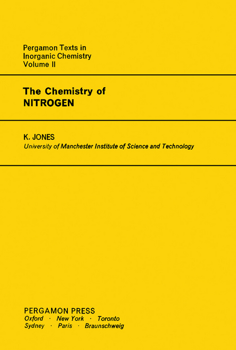 Chemistry of Nitrogen -  K. Jones