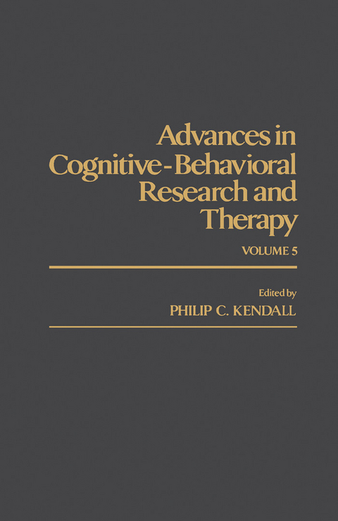 Advances in Cognitive-Behavioral Research and Therapy - 