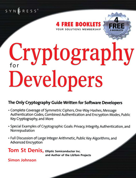 Cryptography for Developers -  Tom St Denis