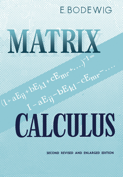 Matrix Calculus -  E. Bodewig