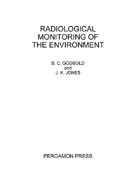 Radiological Monitoring of the Environment - 