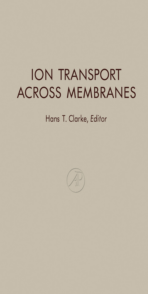 Ion Transport Across Membranes - 