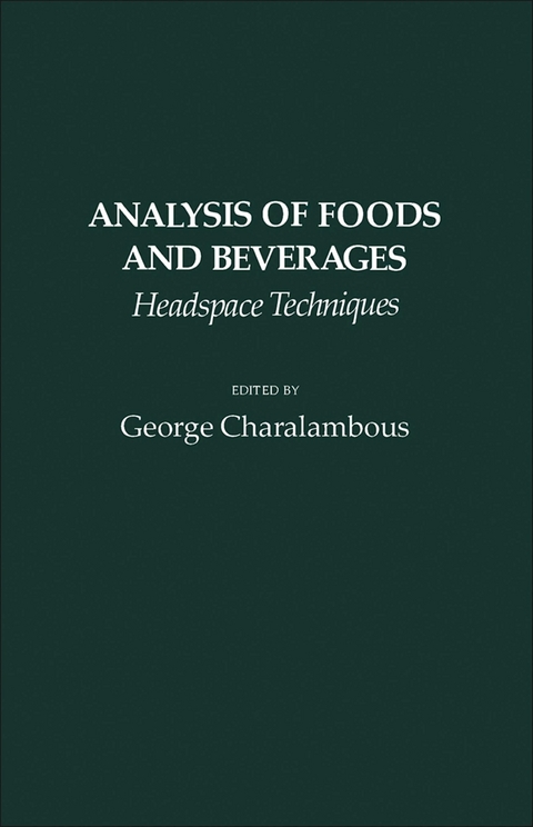 Analysis of Foods and Beverages - 