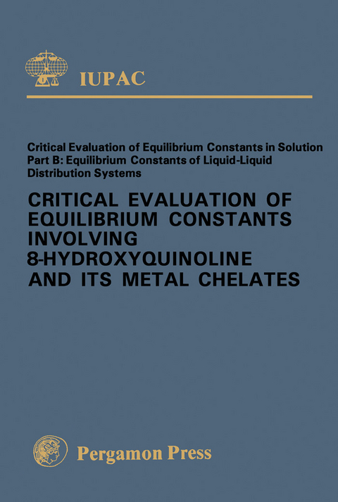 Critical Evaluation of Equilibrium Constants Involving 8-Hydroxyquinoline and Its Metal Chelates -  J. Stary