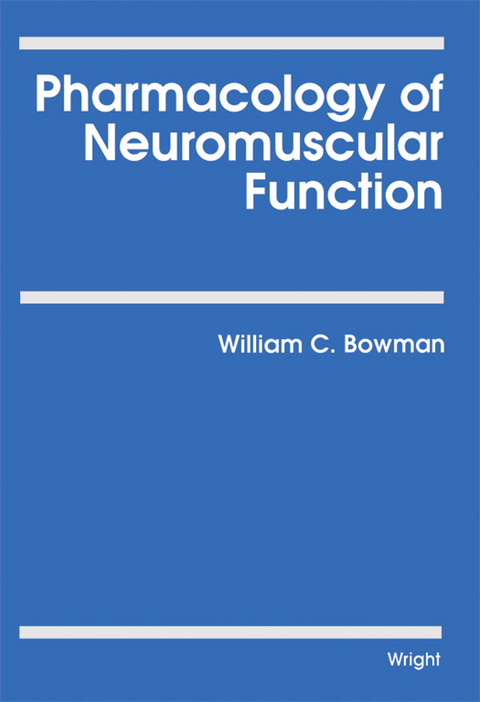 Pharmacology of Neuromuscular Function -  William C. Bowman