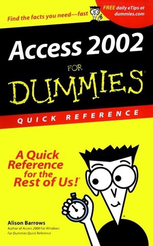 Access 2002 For Dummies - Alison Barrows