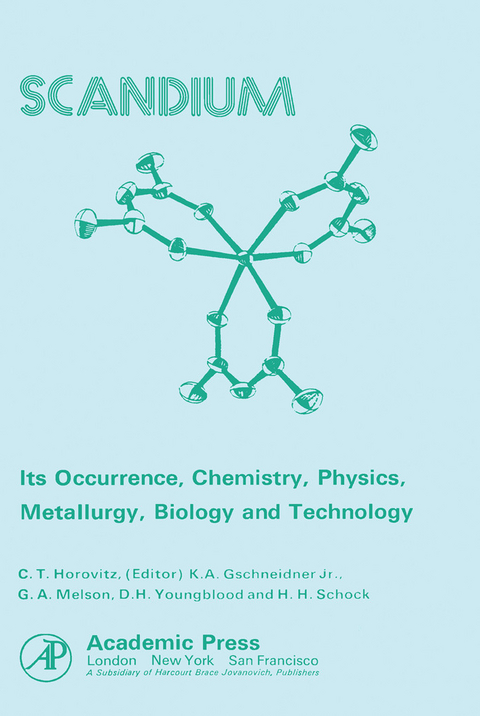 Scandium Its Occurrence, Chemistry Physics, Metallurgy, Biology and Technology - 