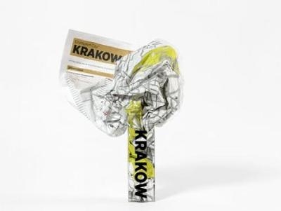 Krakow Crumpled City Map