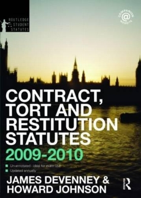 Contract, Tort and Restitution Statutes 2009-2010 - Howard Johnson