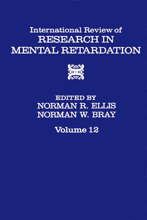 International Review of Research in Mental Retardation