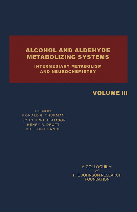 Alcohol and Aldehyde Metabolizing Systems - 