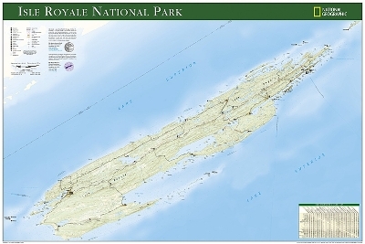 Isle Royale National Park Flat - National Geographic Maps