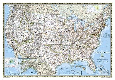 United States Classic Flat - National Geographic Maps