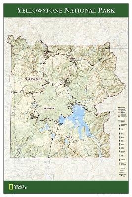 Yellowstone National Park Flat - National Geographic Maps