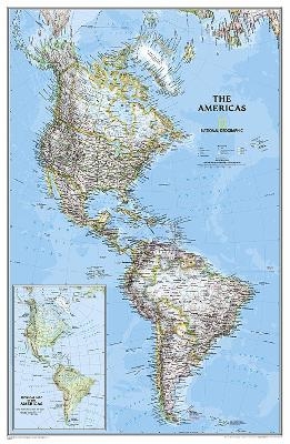 The Americas Classic Flat - National Geographic Maps