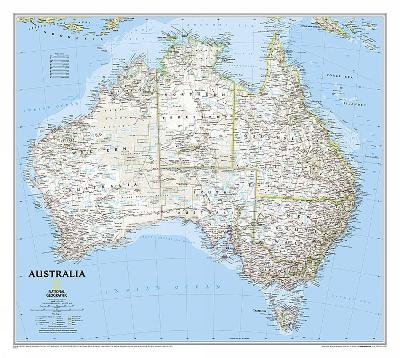 Australia Classic, Laminated - National Geographic Maps