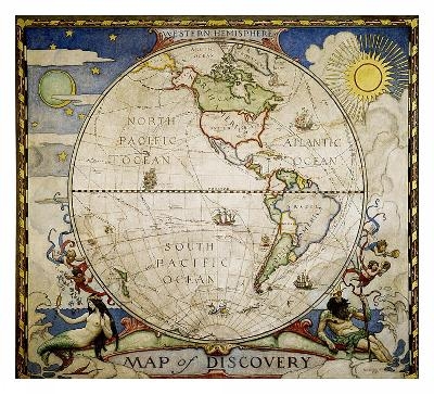 Map Of Discovery, Western Hemisphere, Tubed - National Geographic Maps