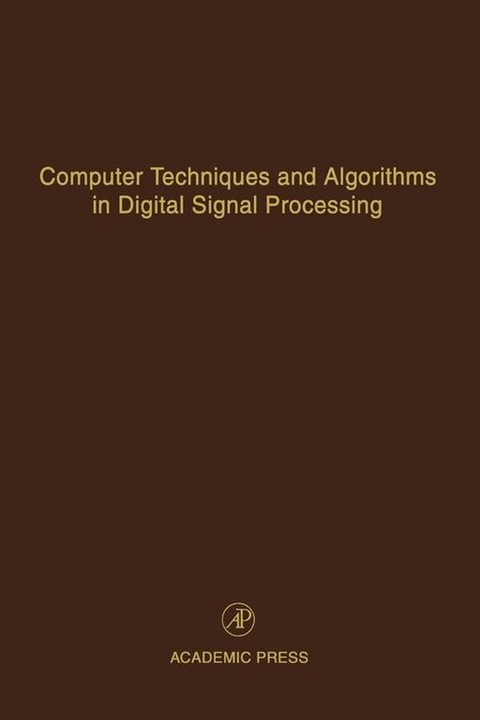 Computer Techniques and Algorithms in Digital Signal Processing - 