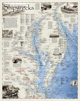 Shipwrecks Of Delmarva Flat - National Geographic Maps