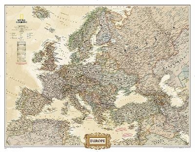 Europe Executive, mural Flat - National Geographic Maps