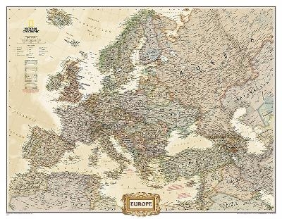 Europe Executive, Enlarged &, Tubed - National Geographic Maps