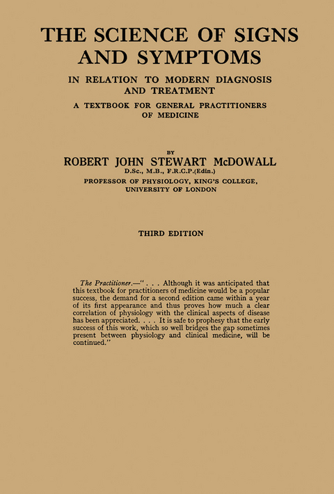 Science of Signs and Symptoms -  Robert John Stewart McDowall