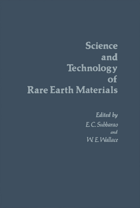 Science and Technology of Rare Earth Materials -  E C Subbarao