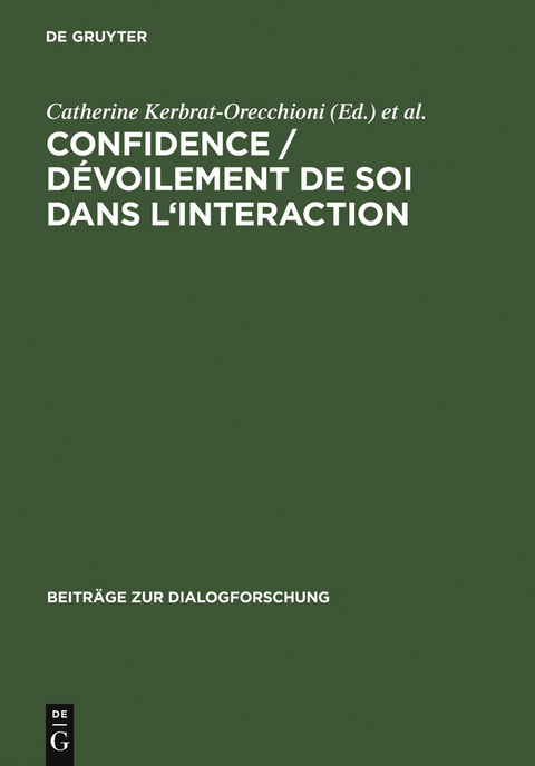 Confidence / Dévoilement de soi dans l'interaction - 