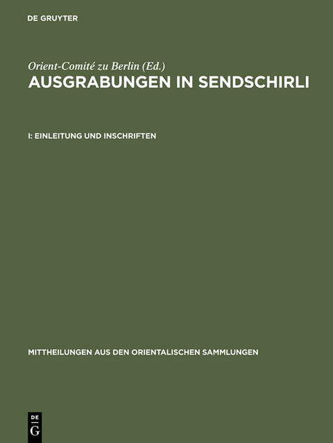 Einleitung und Inschriften - 