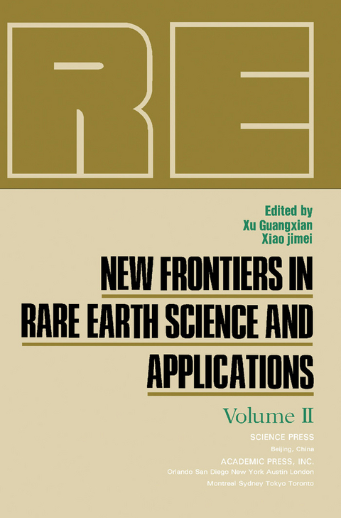 New Frontiers in Rare Earth Science and Applications - 