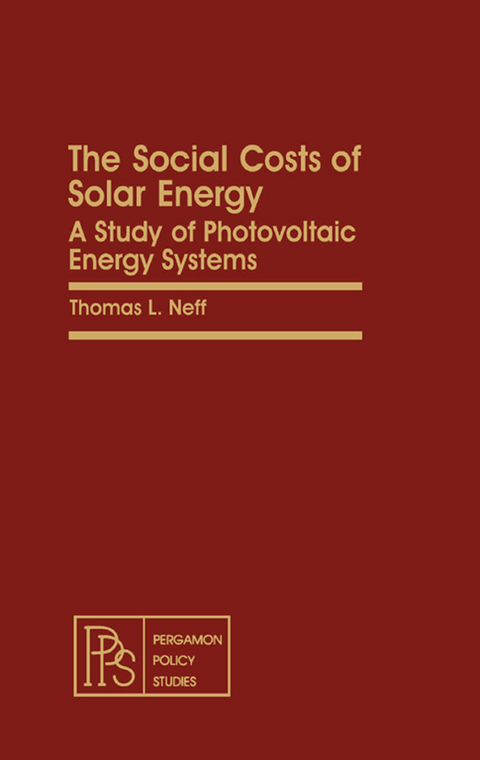 Social Costs of Solar Energy -  Thomas L. Neff