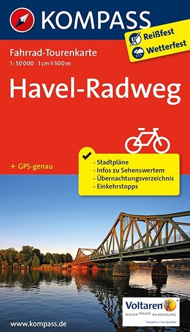 Fahrrad-Tourenkarte Havel-Radweg - 