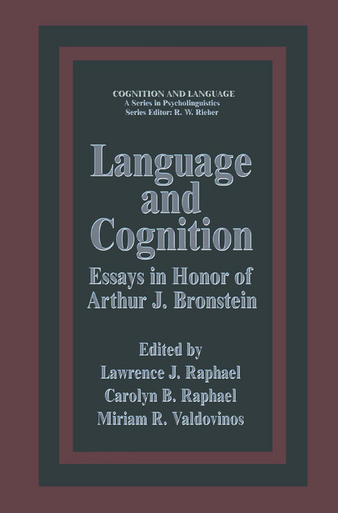 Language and Cognition - Lawrence J. Raphael