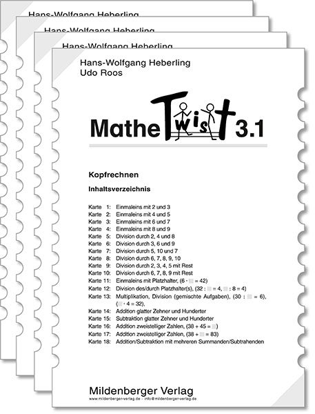 Mathetwist. Rechnen - Spannen - Kontrollieren / Mathetwist 3, Arbeitskarten gesamt - Wolfgang Heberling, Udo Roos