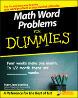 Math Word Problems For Dummies - Mary Jane Sterling