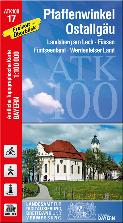 ATK100-17 Pfaffenwinkel, Ostallgäu (Amtliche Topographische Karte 1:100000) - Breitband und Vermessung Landesamt für Digitalisierung  Bayern