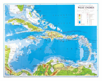 Philips Wall Map West Indies