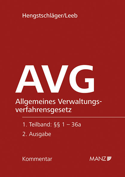 AVG Allgemeines Verwaltungsverfahrensgesetz