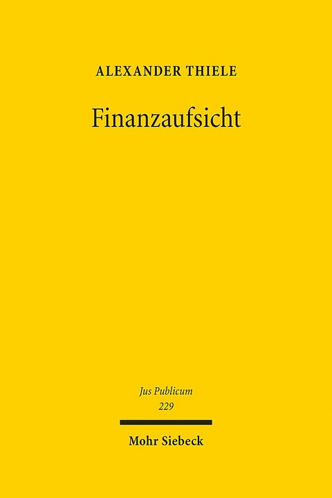 Finanzaufsicht - Alexander Thiele