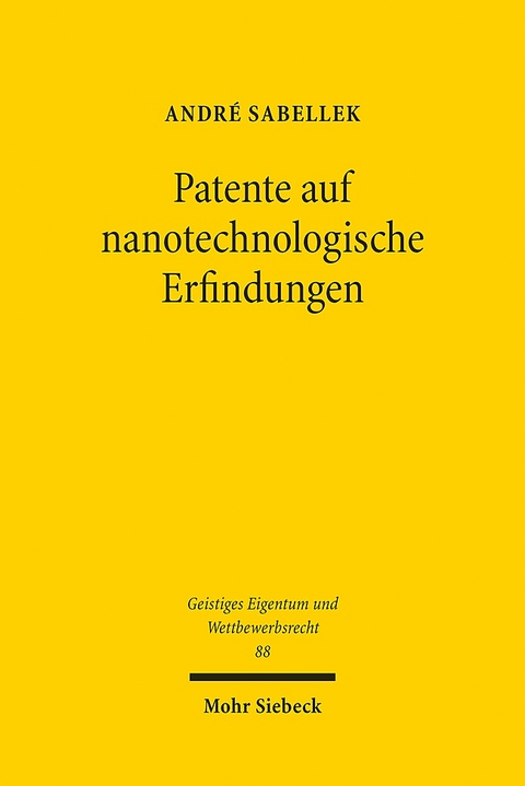 Patente auf nanotechnologische Erfindungen - André Sabellek