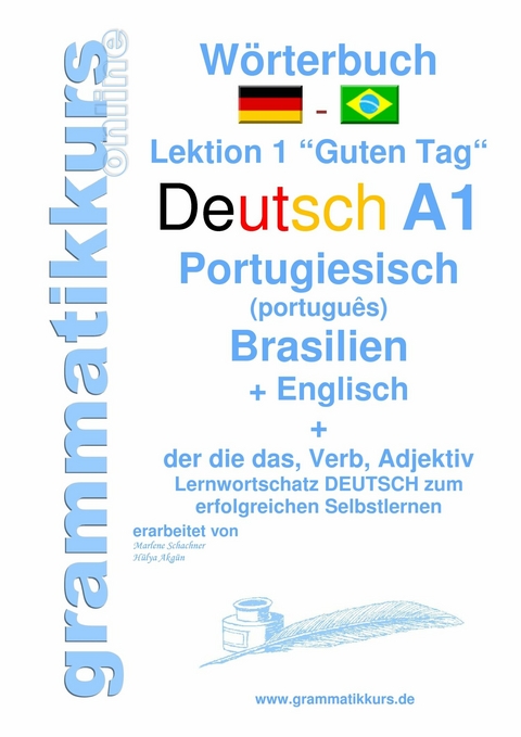 Wörterbuch Deutsch -  Portugiesisch (Brasilien) - Englisch Niveau A1 -  Marlene Schachner,  Edouard Akom