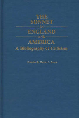 The Sonnet in England and America - Herbert S. Donow