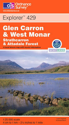 Glen Carron and West Monar -  Ordnance Survey