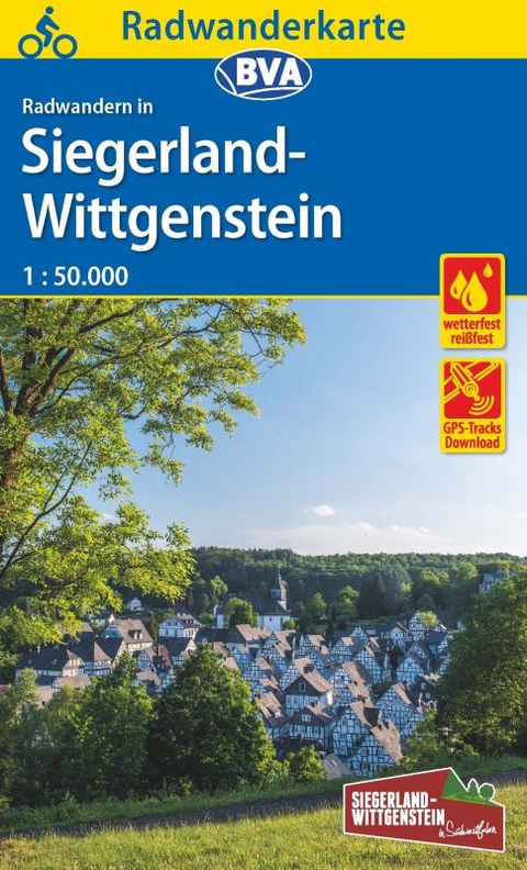 Radwanderkarte BVA Radwandern in Siegerland-Wittgenstein 1:50.000, reiß- und wetterfest, GPS-Tracks Download