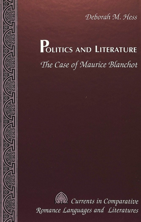 Politics and Literature - Deborah M Hess