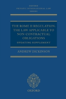 The Rome II Regulation - Andrew Dickinson